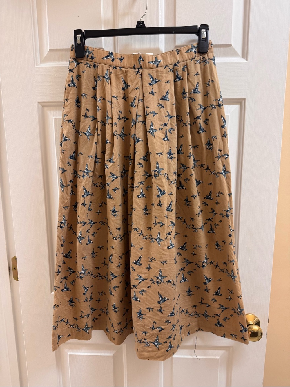 Vintage 100% cotton duck midi skirt (15 inches across waist)